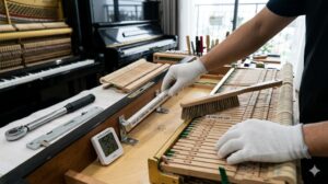 lắp ống sây và vệ sinh piano